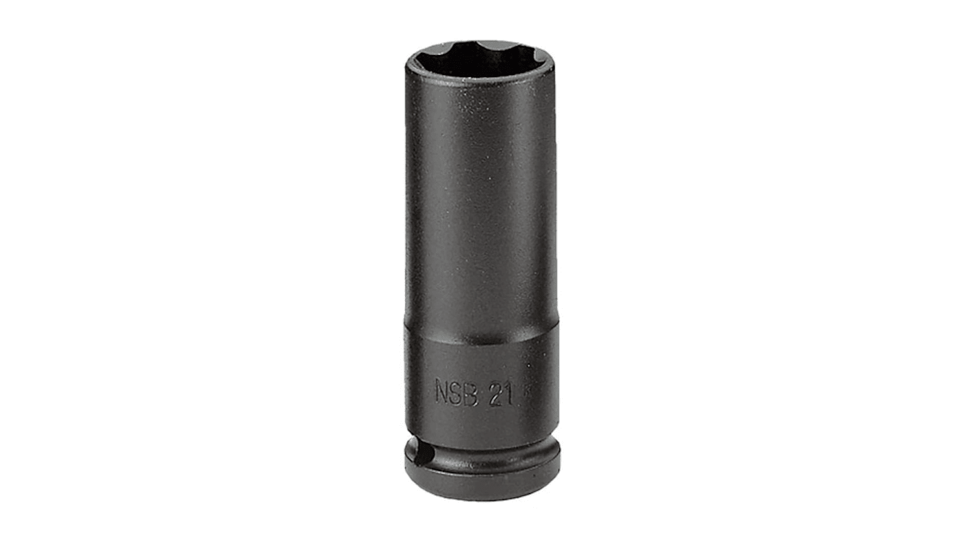 Facom 24mm, 1/2 in Drive Impact Socket, 85 mm length