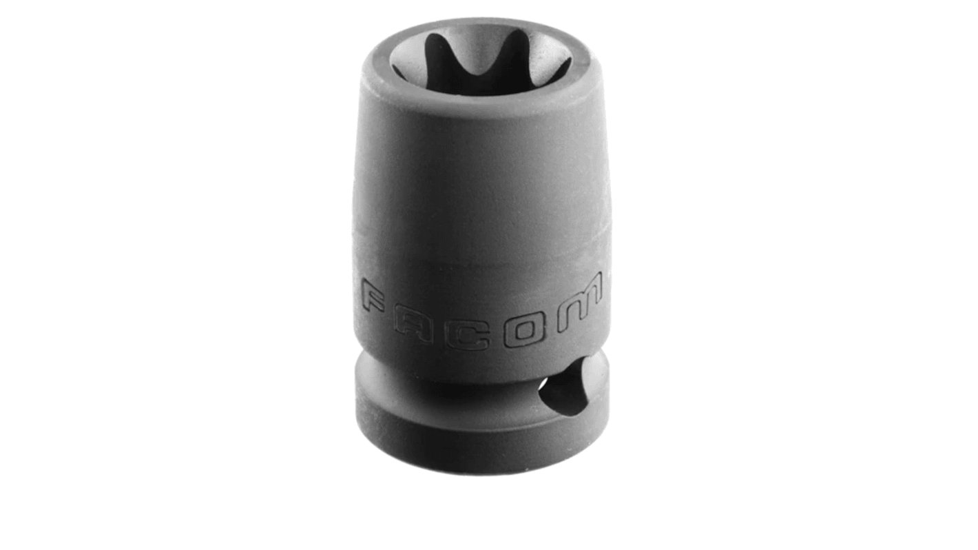 Facom 14.7mm, 1/2 in Drive Impact Socket Standard Impact Socket, 38 mm length