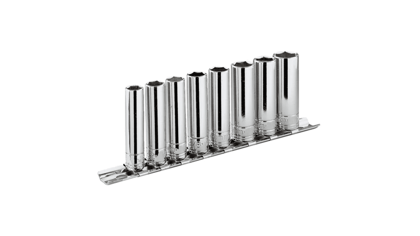 Facom 13-Piece Metric 1/4 in Standard Socket Set , 6 point