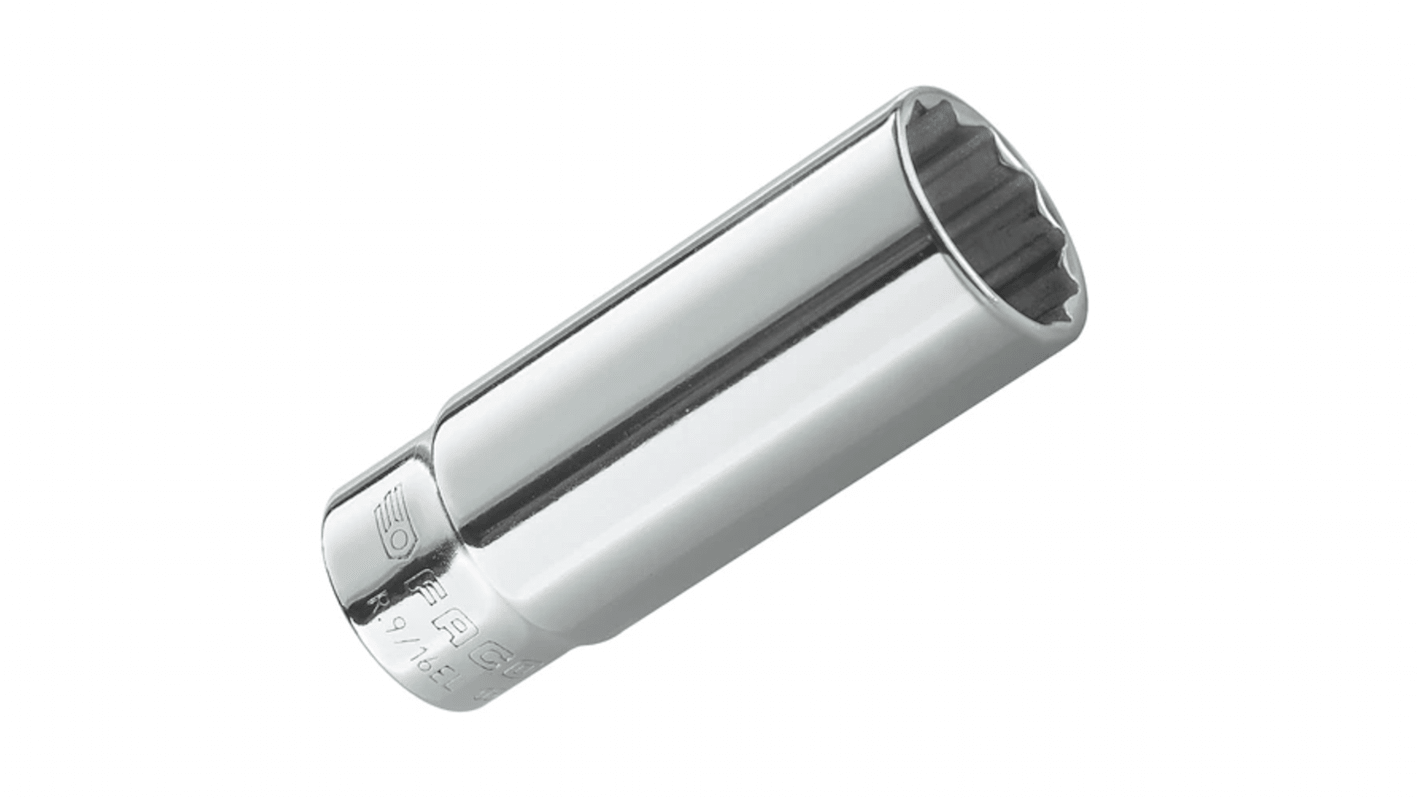 Facom 1/4 in Drive 5/16in Deep Socket, 12 point, 50 mm Overall Length