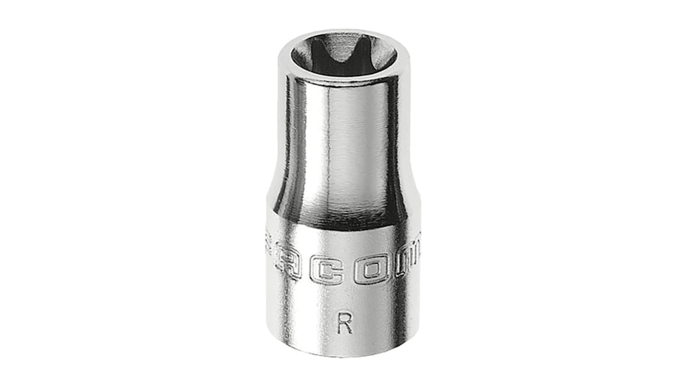 Facom 1/4 in Drive E7 Standard Socket, e-Torx, 22 mm Overall Length