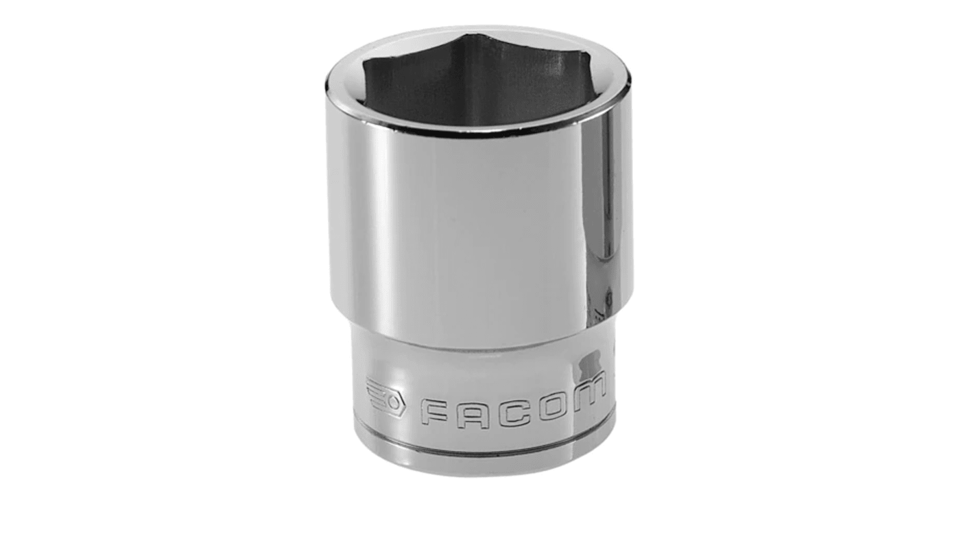 Facom 1/2 in Drive 11/16in Standard Socket, 6 point, 36 mm Overall Length