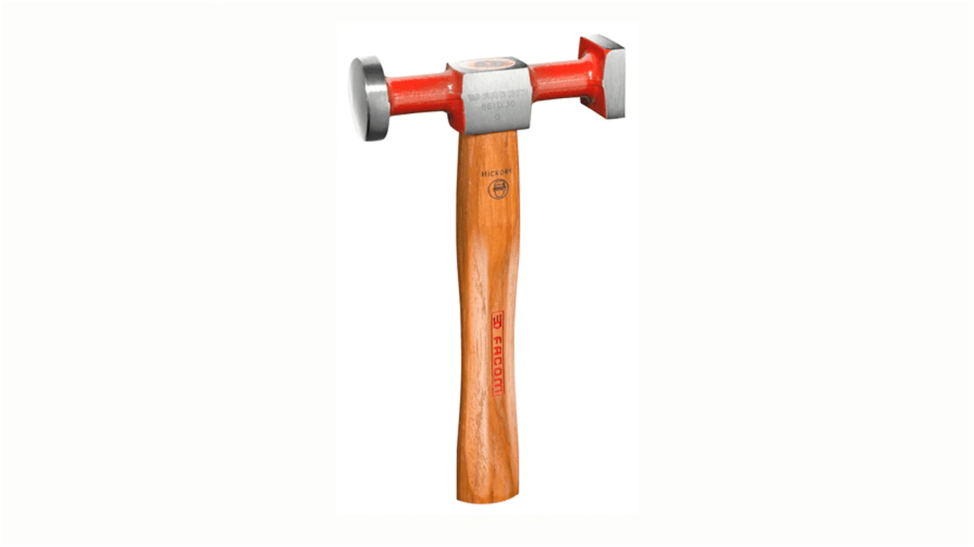 Facom Hammer, Richthammer Hickory-Holz-Stiel 390g 310 mm