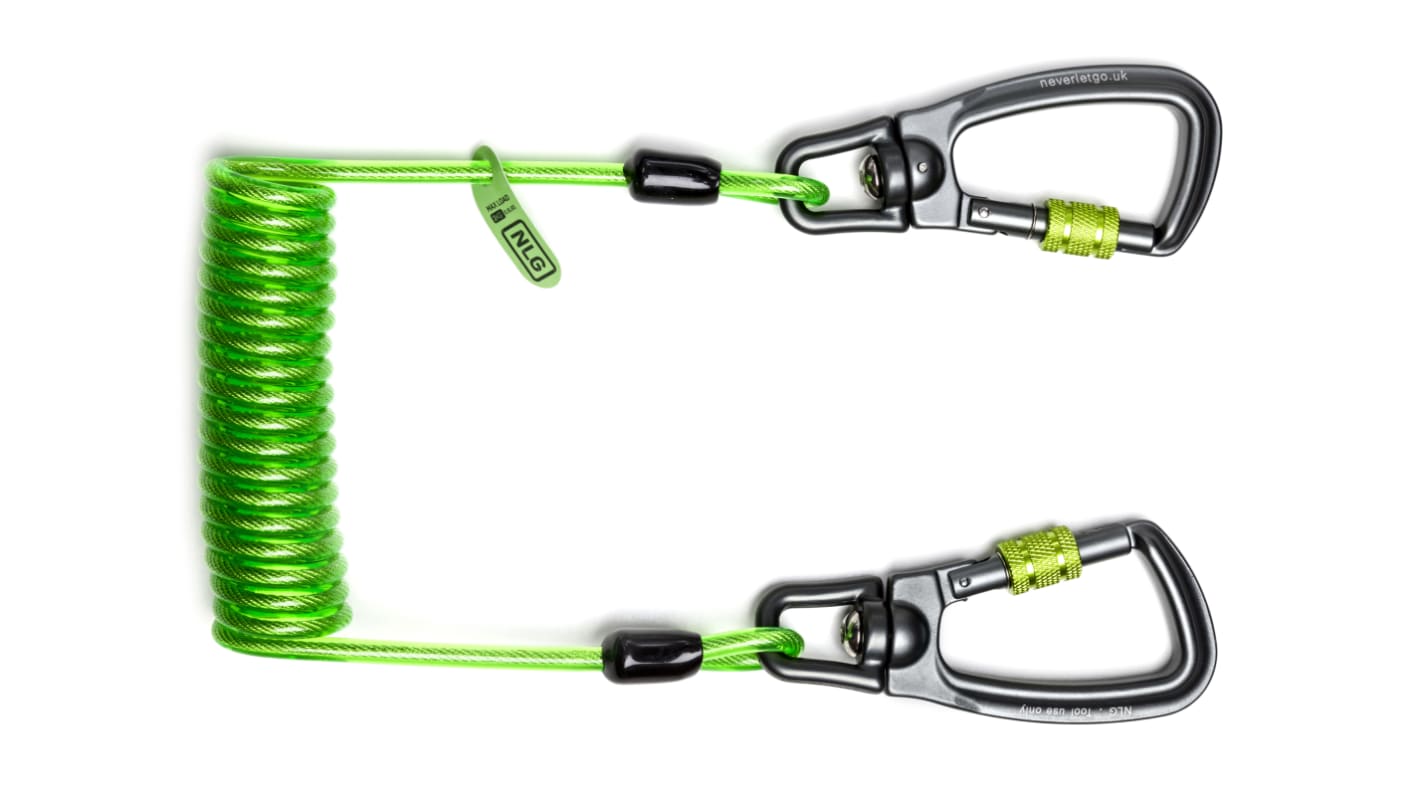 Never Let Go 10cm → 170cm PU Outer/Stainless Steel Tool Lanyard Lanyard, 3kg Capacity