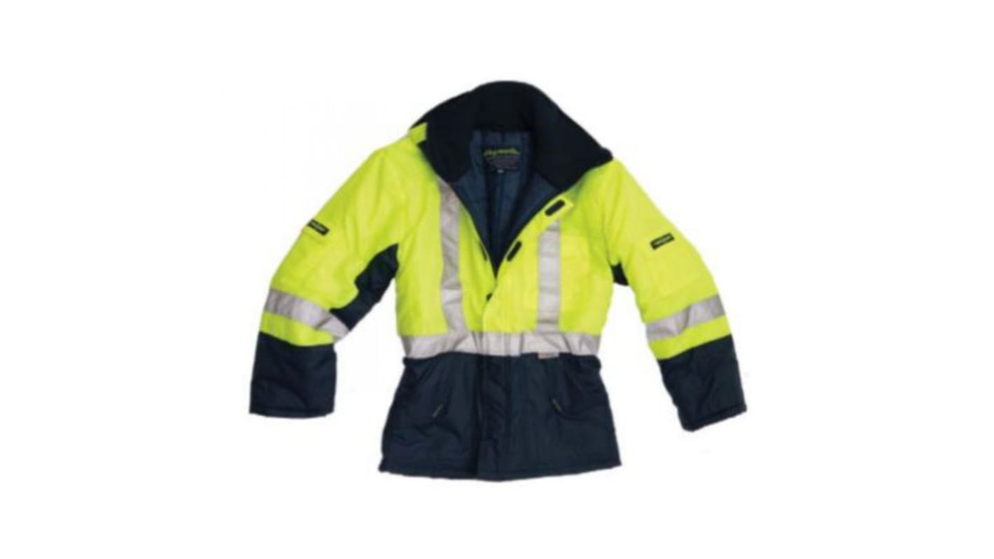 Pro Fit Navy/Yellow Unisex Hi Vis Jacket, S