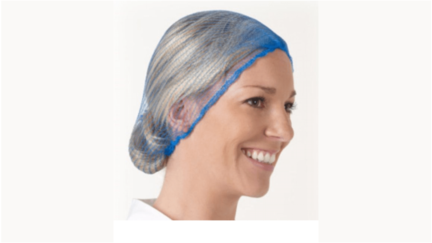 Hairtite Polypropylen Einweg Haarnetz, Blau Einheitsgröße