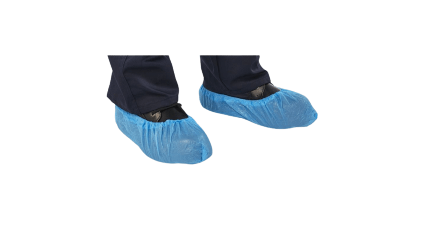 Reldeen Blue Disposable Shoe Cover, One Size, For Use In Food, Industrial