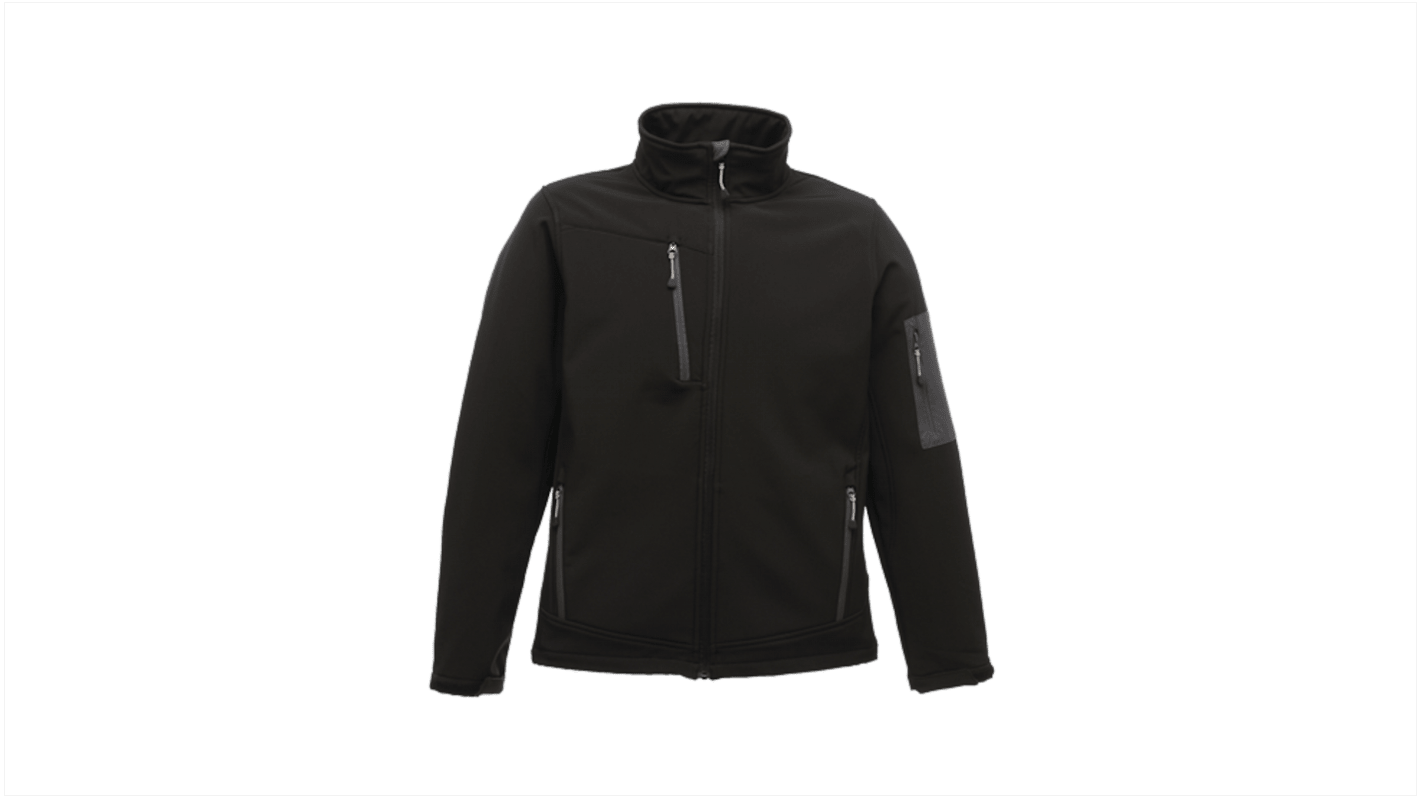 Regatta Professional Men's Arcola 3 Layer Softshell Jacket Black, Waterproof, Windproof Softshell Jacket, XL