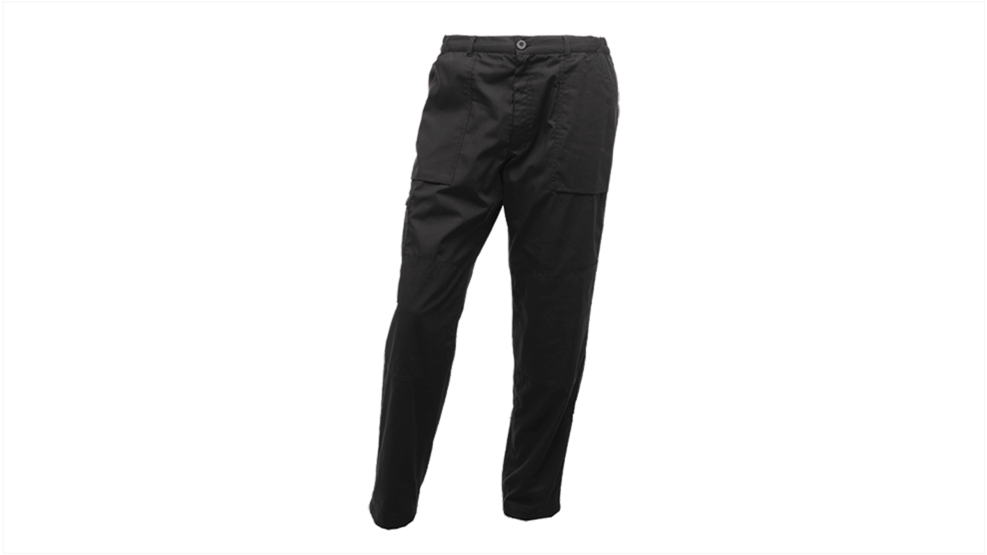 Pantalones de trabajo para Hombre, cintura 38plg, pierna 29plg, Negro, Hidrófugo, Polialgodón Men's Lined Action