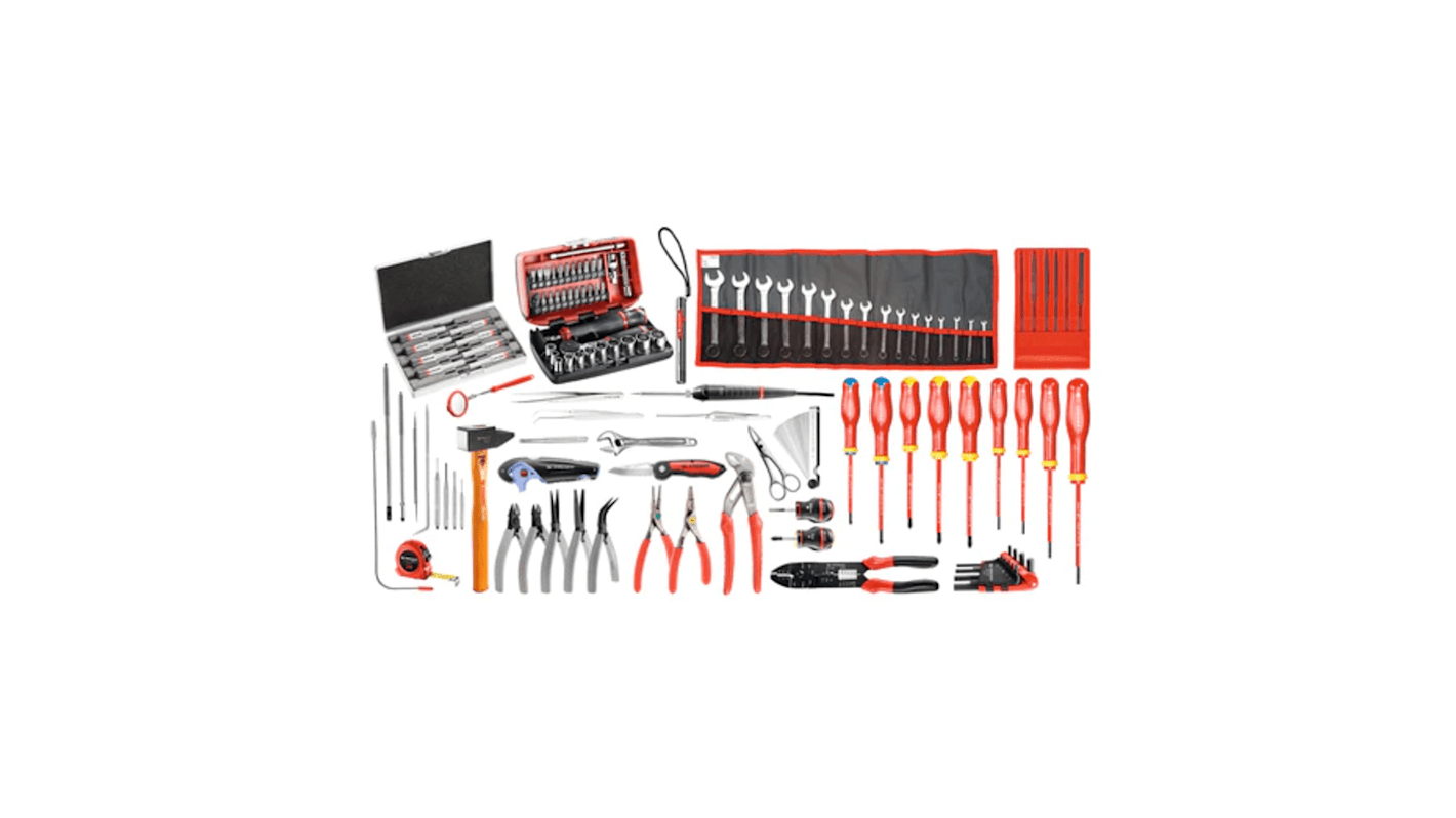 Kit de herramientas Facom, Bolsa de 120 piezas, para electromecánica