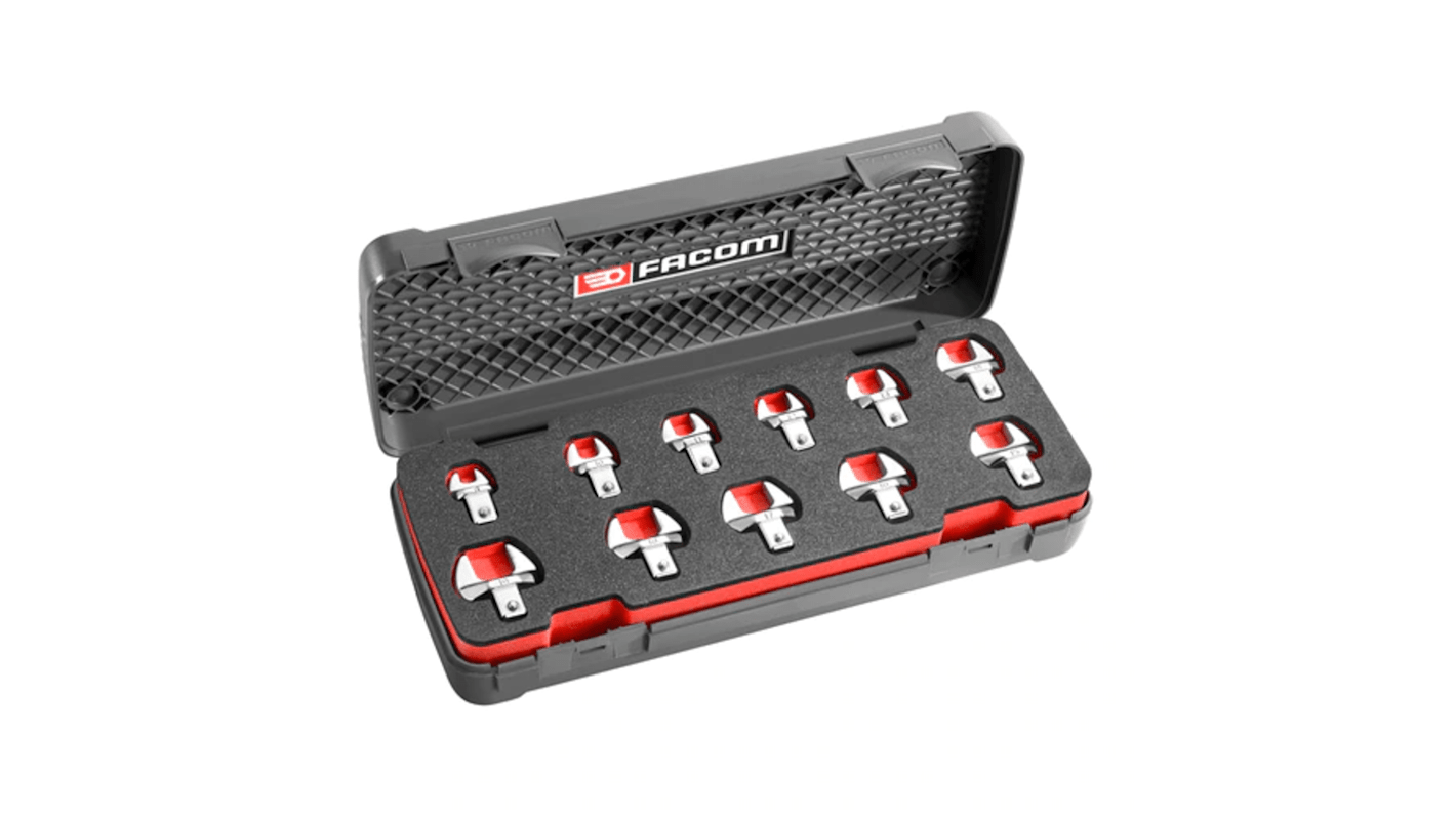 Facom 11-Piece Crow Foot Spanner Set, 8 → 19 mm