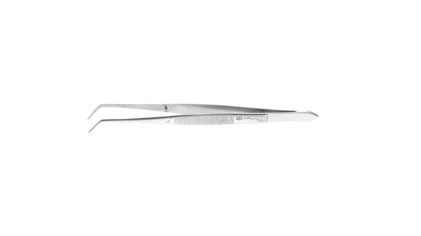 Facom 150 mm, Stainless Steel, Grooved, Tweezers