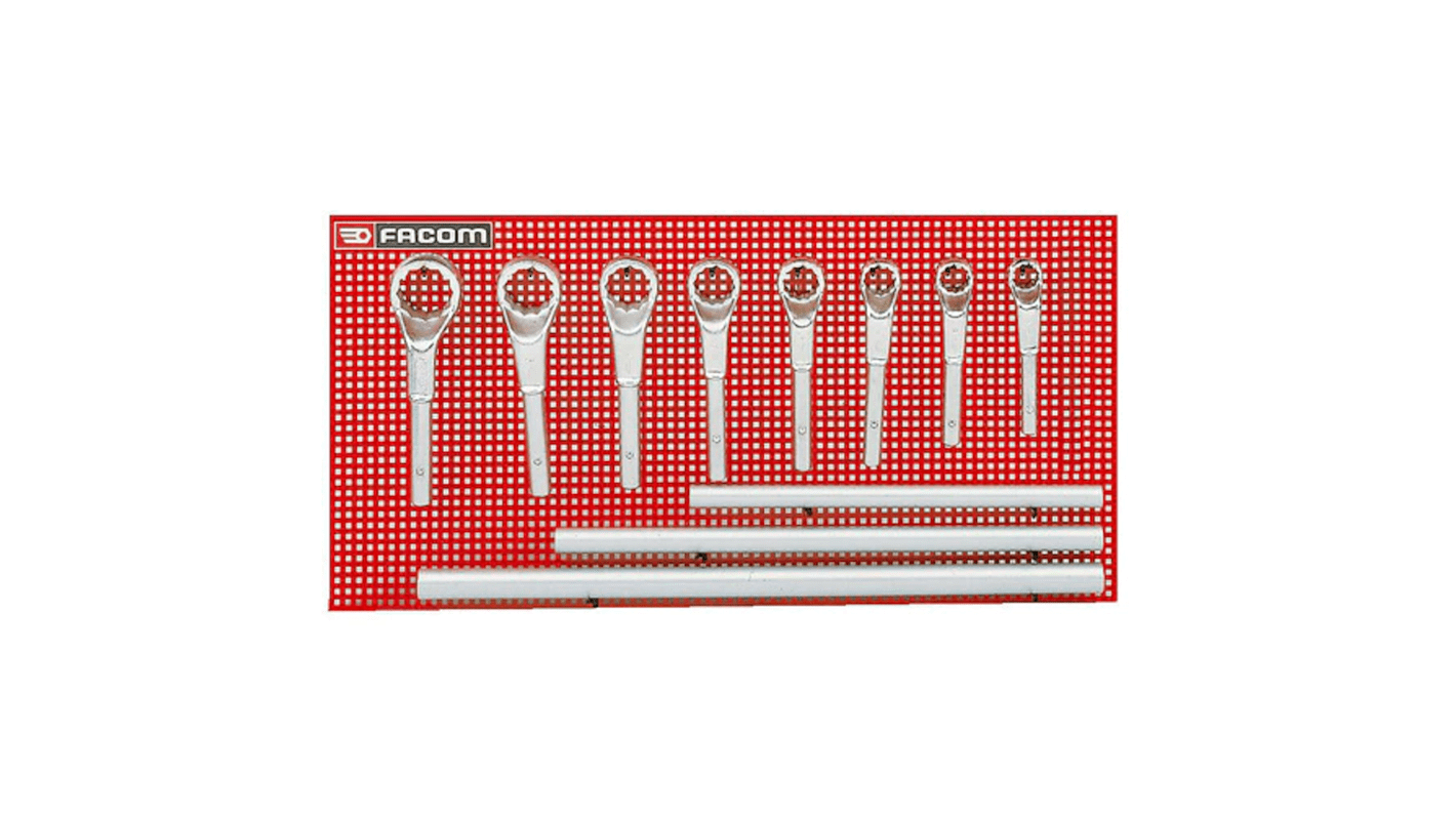 Facom 8-Piece Ring Spanner Set, 24 → 55 mm