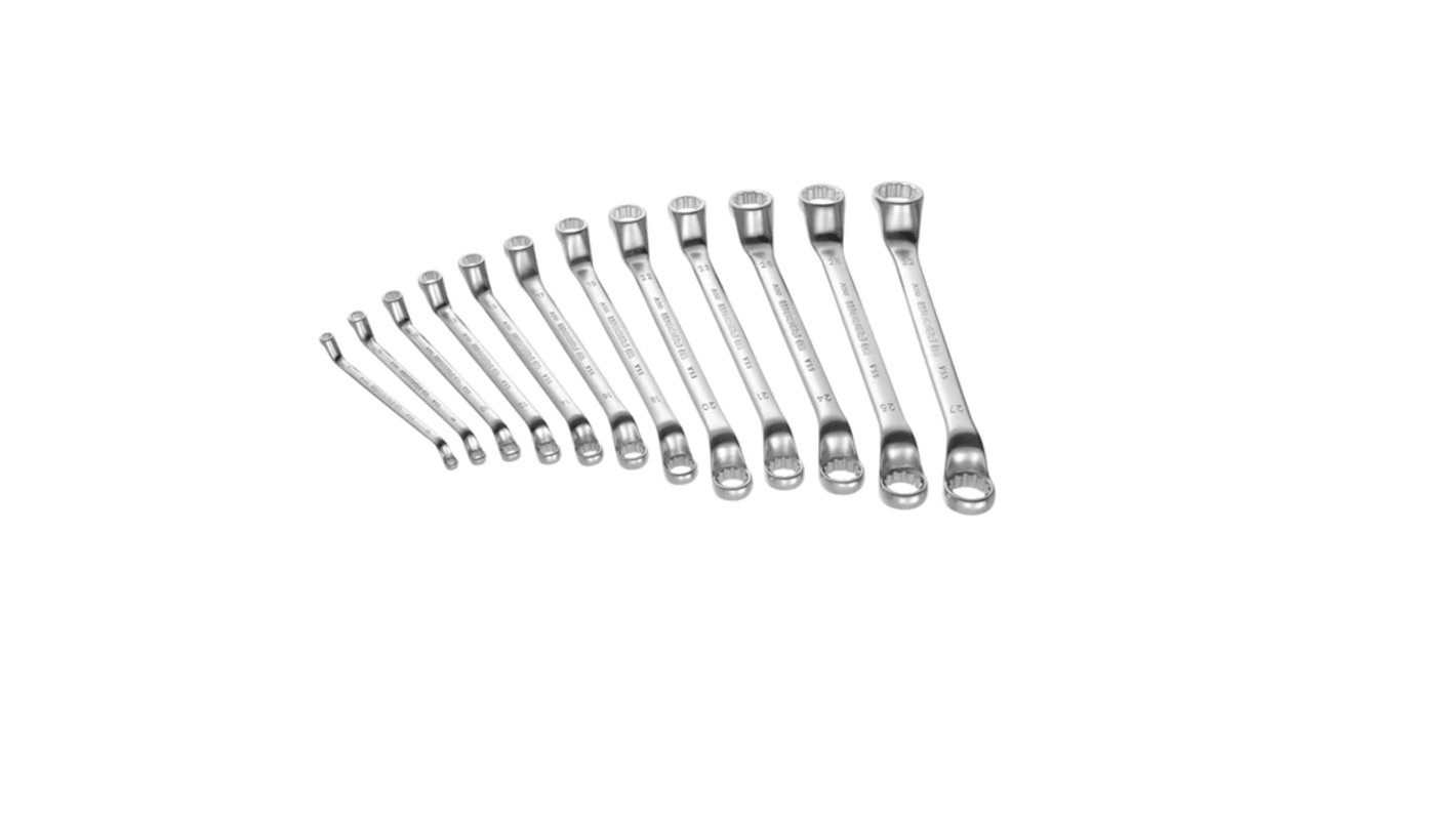 Facom 55A.JD Series 12-Piece Ring Spanner Set, 6 x 7 → 27 x 32 mm