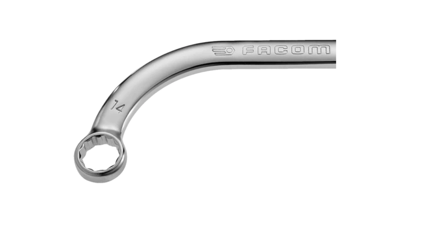 Facom Ring Spanner, 15mm, Metric, Double Ended, 184 mm Overall