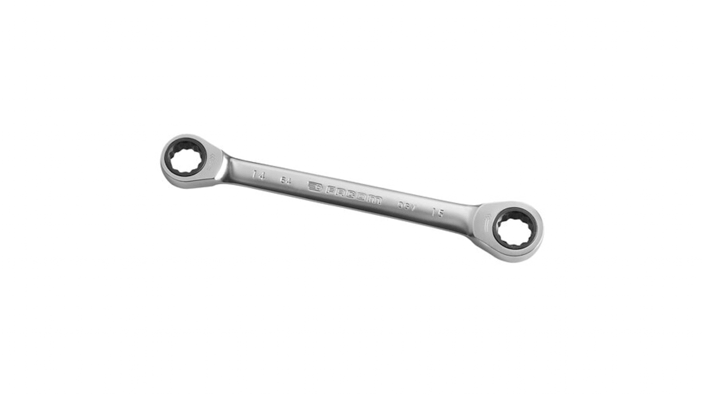 Facom Ratchet Ring Spanner, 17mm, Metric, Double Ended, 230 mm Overall