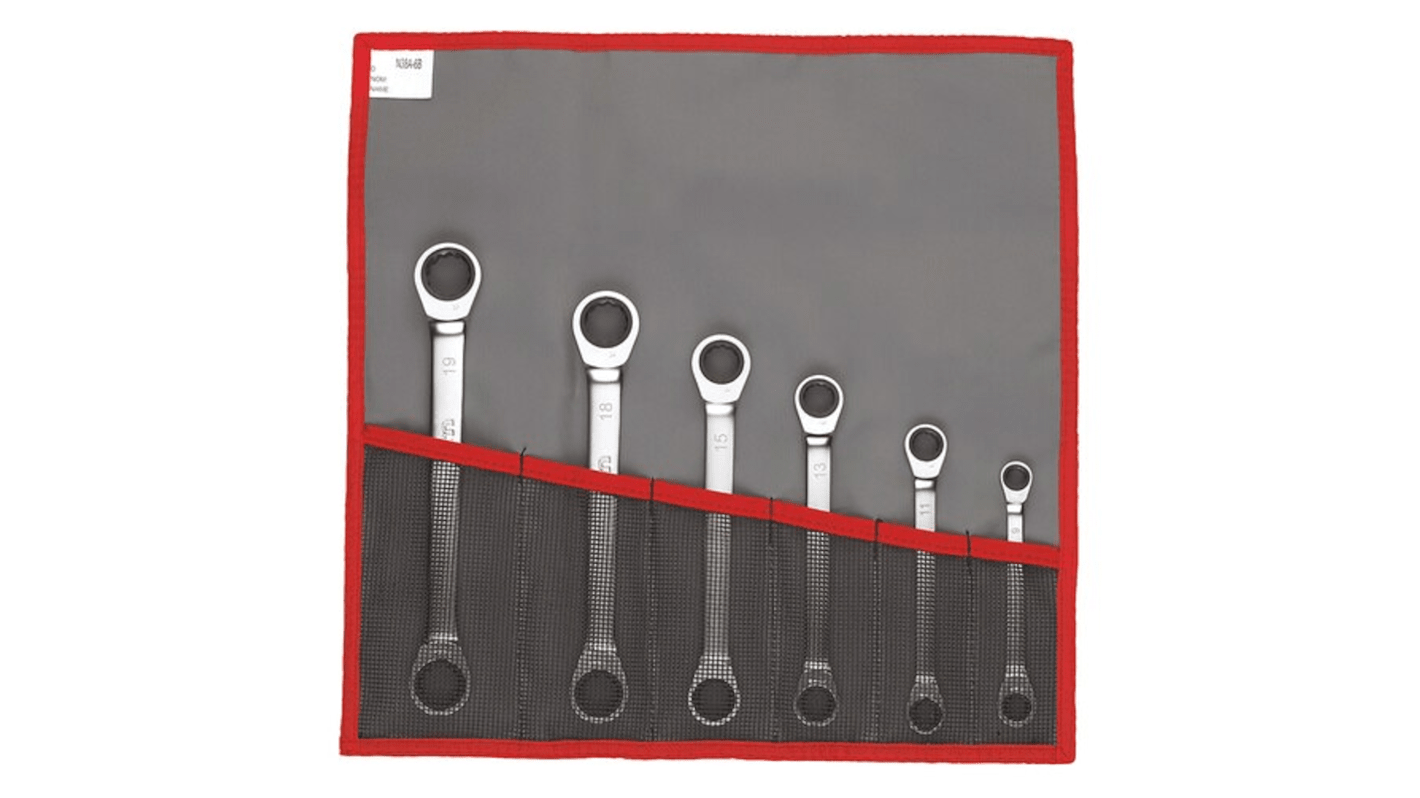 64.JE6T Ratcheting Wrench Set, 8mm, Metric, Double Ended RS