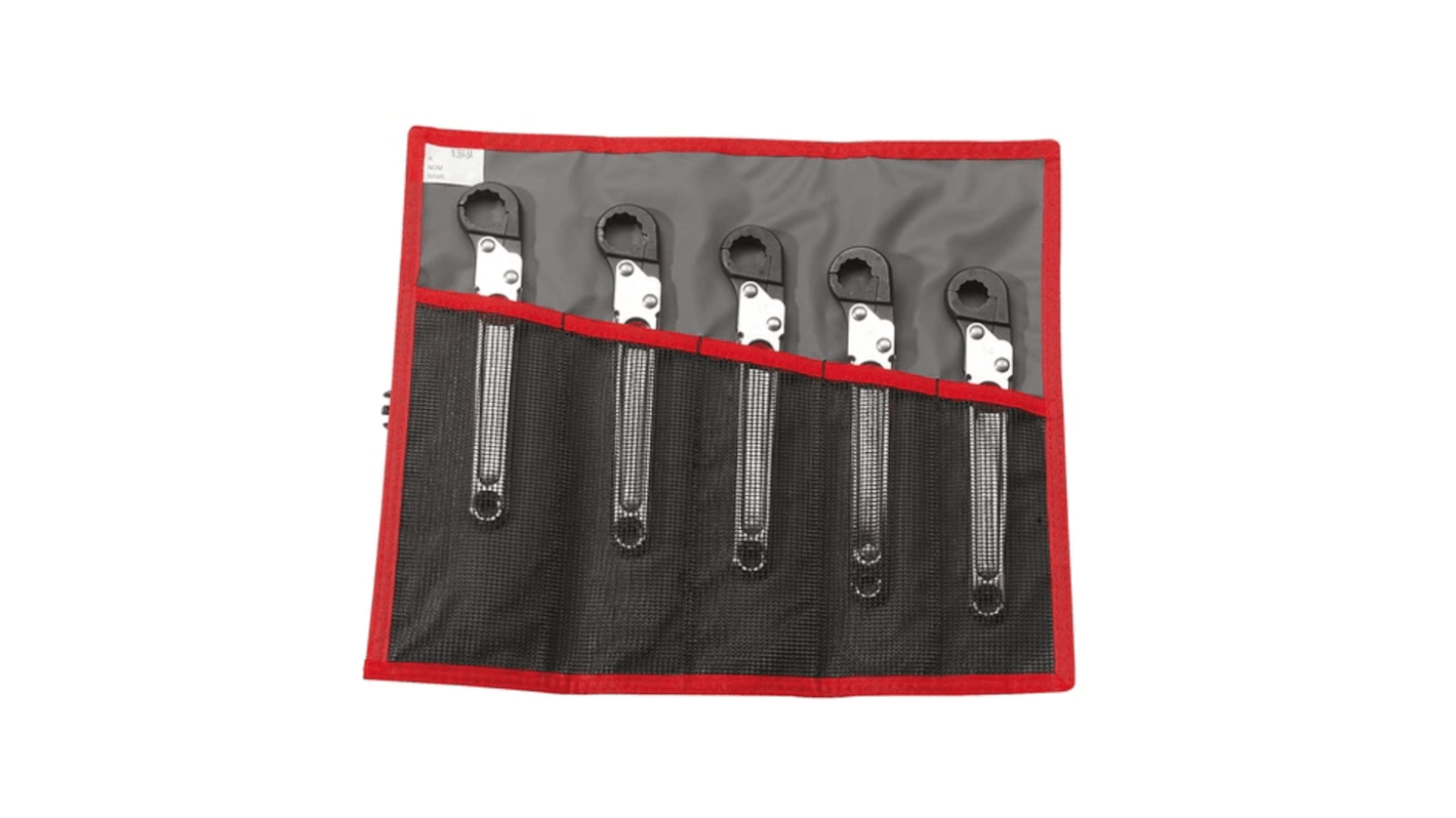 Facom 5-Piece Flare Nut Spanner Set, 14 → 19 mm