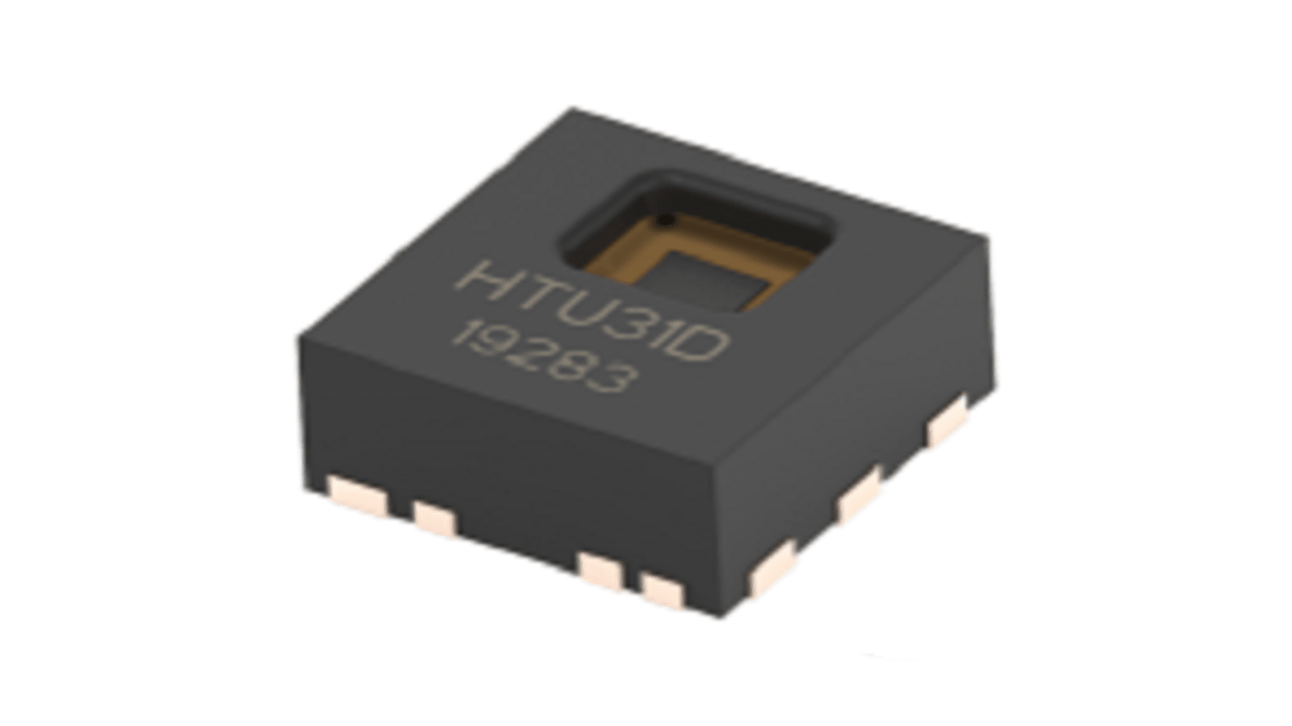 TE Connectivity HTU31D Digital Temperatur- und Luftfeuchtigkeitssensor ±2%RH SMD, 6-Pin, I2C -40 → 125 °C.