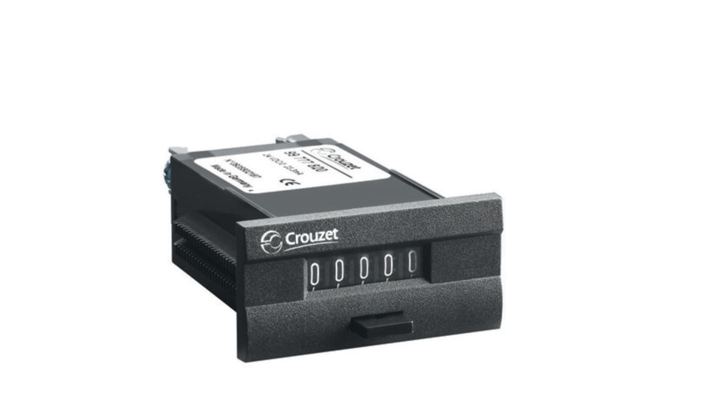 Crouzet, 5 cifret Tæller med Analog Display, Forsyning: 24 V