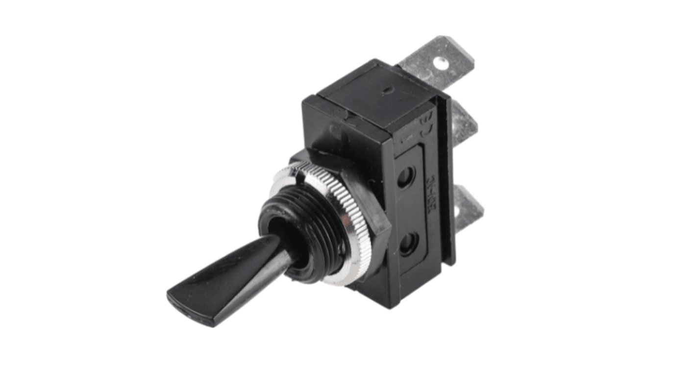 Bulgin Toggle Switch, Panel Mount, On-Off-On, SPDT