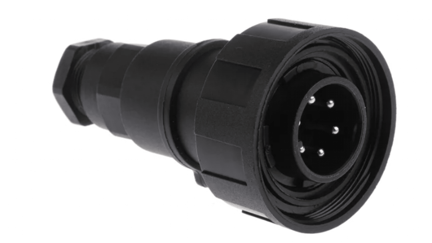 Bulgin Circular Connector, 6 Contacts, Cable Mount, Plug, Male, IP68, Standard Buccaneer Series