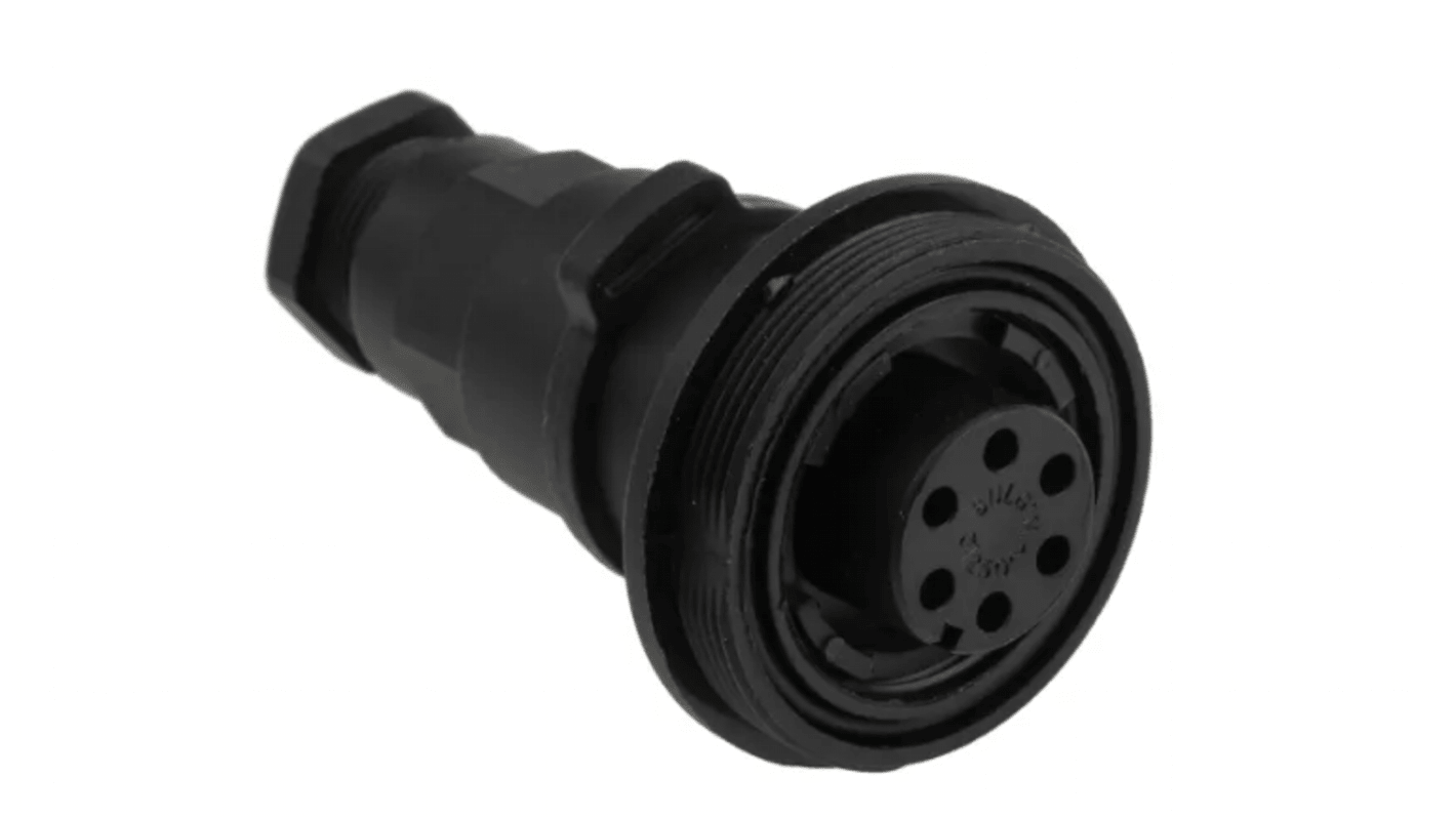 Bulgin Circular Connector, 6 Contacts, Panel Mount, Socket, Female, IP68, Standard Buccaneer Series