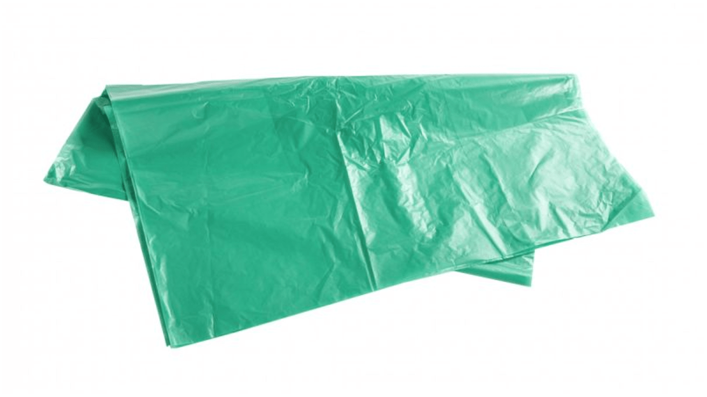 Sacchetto per spazzatura Cromwell Polythene, capacità 140L, in LDPE, Verde, 100 pezzi