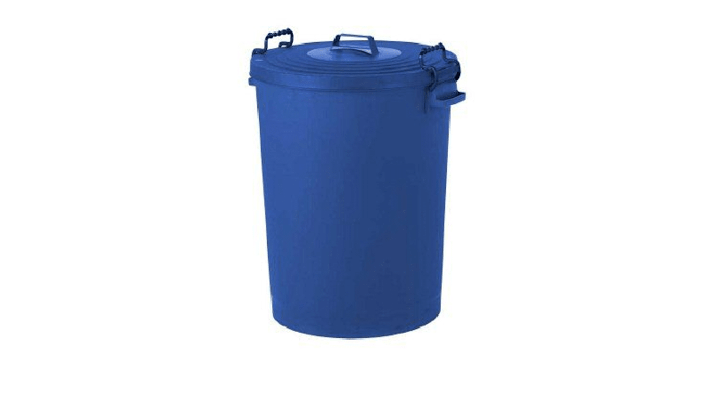 Pattumiera 110 Litre Bin with Lid - Blue Blu Hill Brush, in polipropilene, da 110L