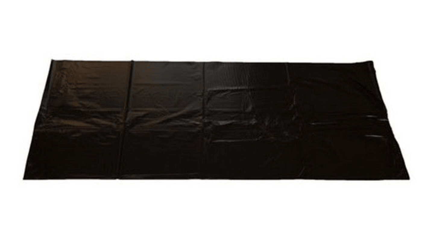 Cromwell Polythene Black LLDPE Bin Bag, 240L Capacity, 0.05mm Thickness, 50 per Package