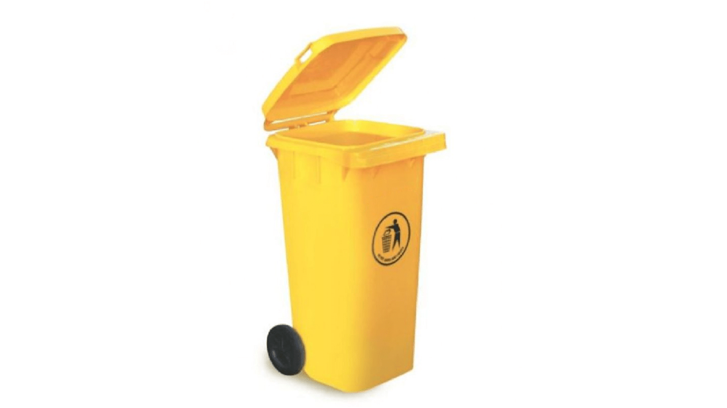 RS PRO 120L Blue Polypropylene Dustbin | RS