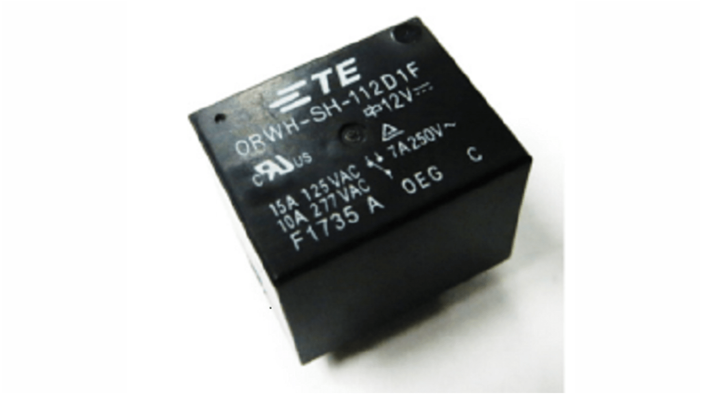 TE Connectivity PCB Mount Non-Latching Relay, 277V ac Coil, 10A Switching Current, SPDT, SPST