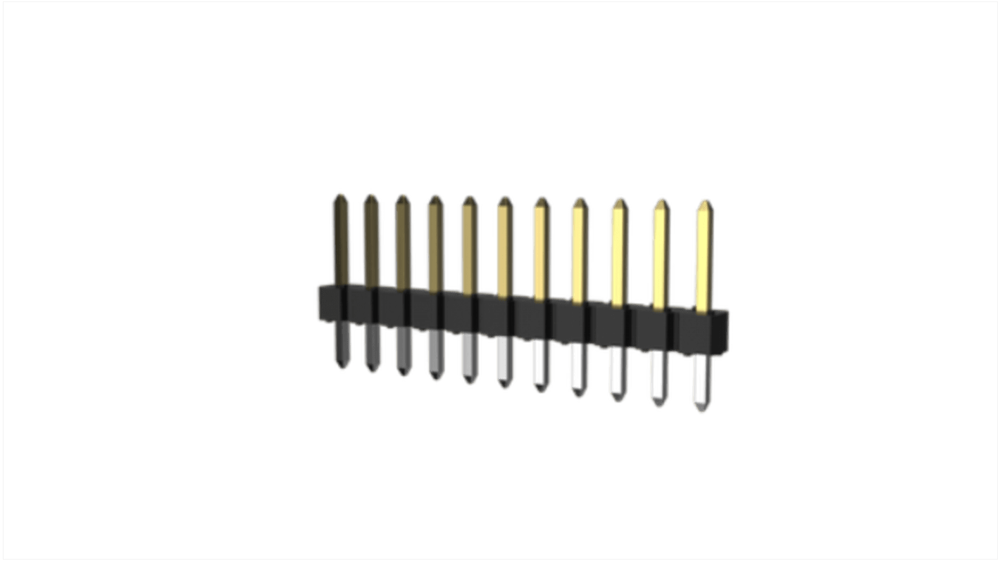 Amphenol Communications Solutions Bergstik Series Through Hole Pin Header, 1 Contact(s), 2.54mm Pitch, 1 Row(s),