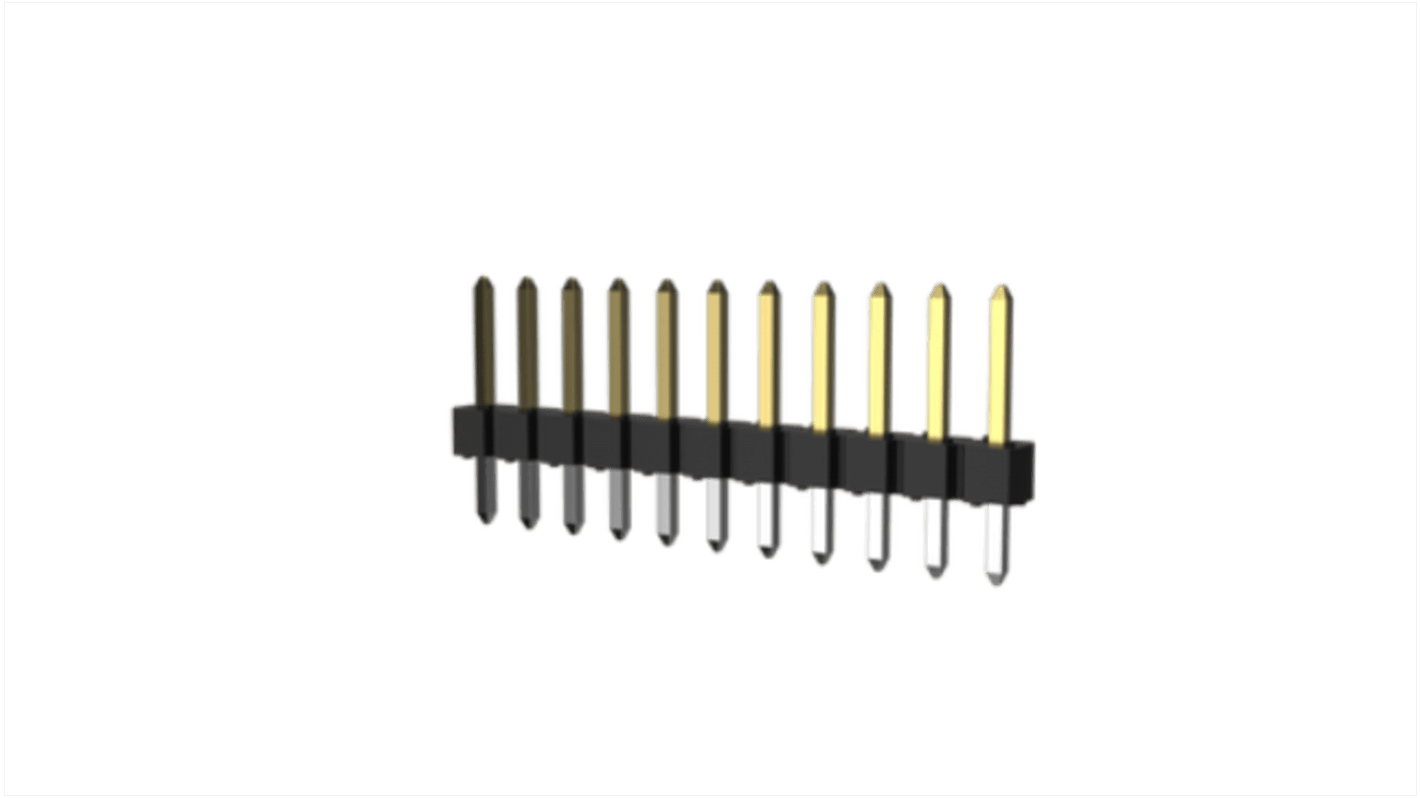 Amphenol ICC Bergstik Stiftleiste, 5-polig / 1-reihig, Raster 2.54mm, Durchsteckmontage-Anschluss, 3A, Nicht ummantelt