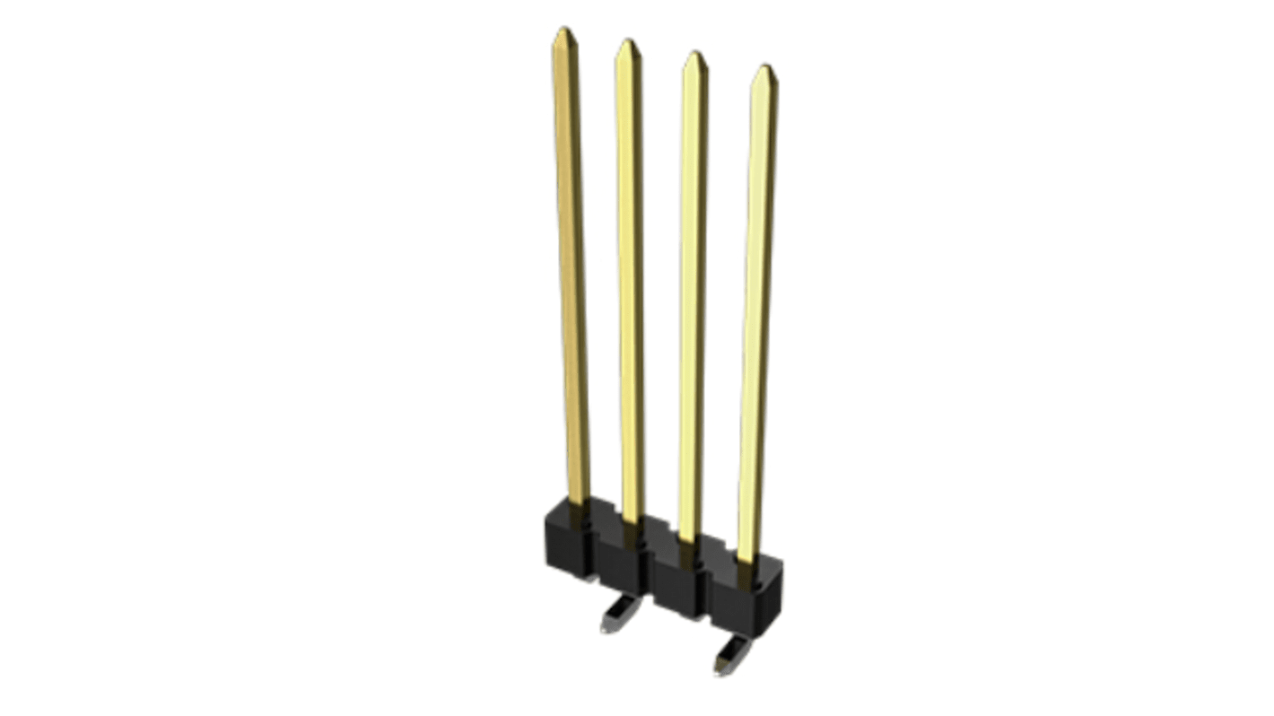 Amphenol Communications Solutions Bergstik Stiftleiste, 3-polig / 1-reihig, Raster 2.54mm, Nicht ummantelt