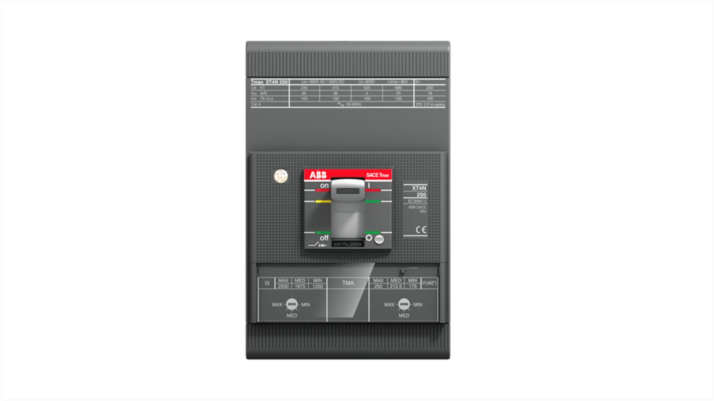 Disjoncteur ABB Tmax XT 3 pôles, 25A, montage fixe