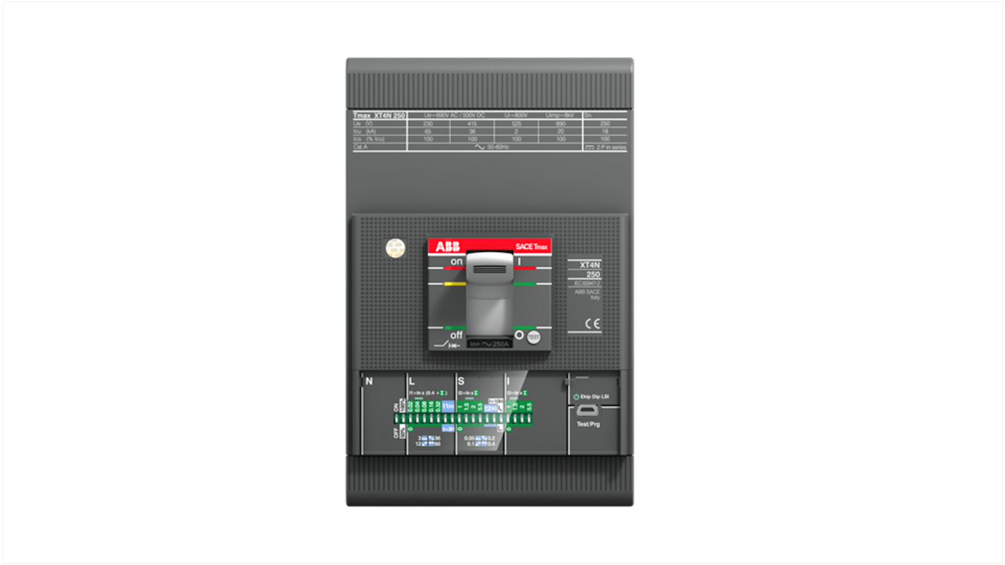 Disjoncteur ABB XT4N 3 pôles, 40A, montage fixe