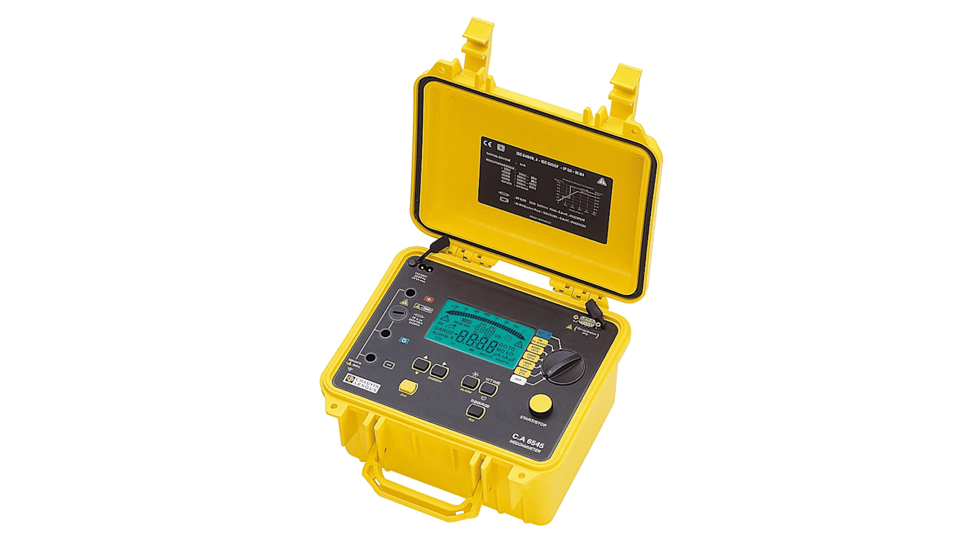 Chauvin Arnoux CA 6545 Insulation Resistance Tester, 40V Min, 5100V Max, 10000GΩ Max - RS Calibration