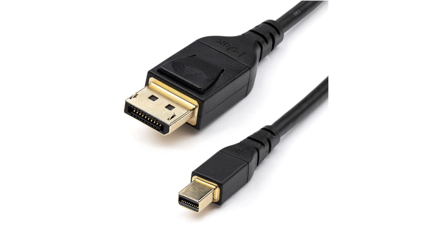 StarTech.com Male Mini DisplayPort to Male DisplayPort, PVC  Cable, 8K @ 60 Hz, 1m