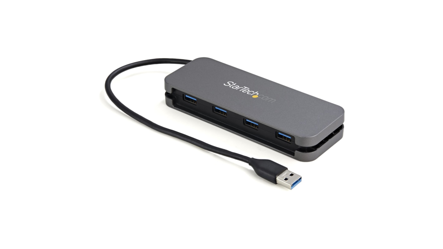 StarTech.com 4 Port USB 3.0 USB A  Hub, USB Bus Powered, 13.5 x 5 x 2cm