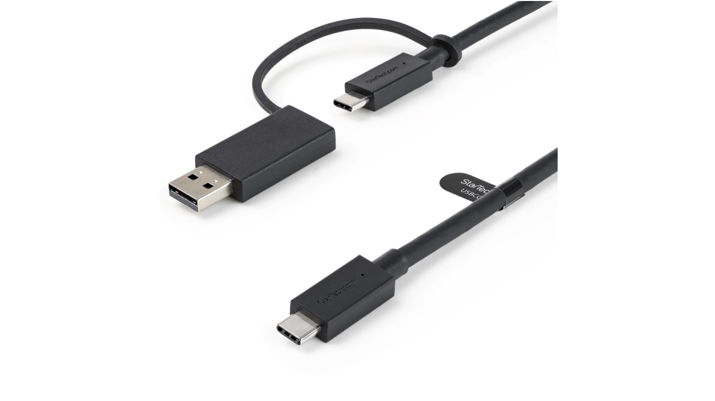 Câble USB StarTech.com USB C vers USB A, USB C x 2, 1m, Noir
