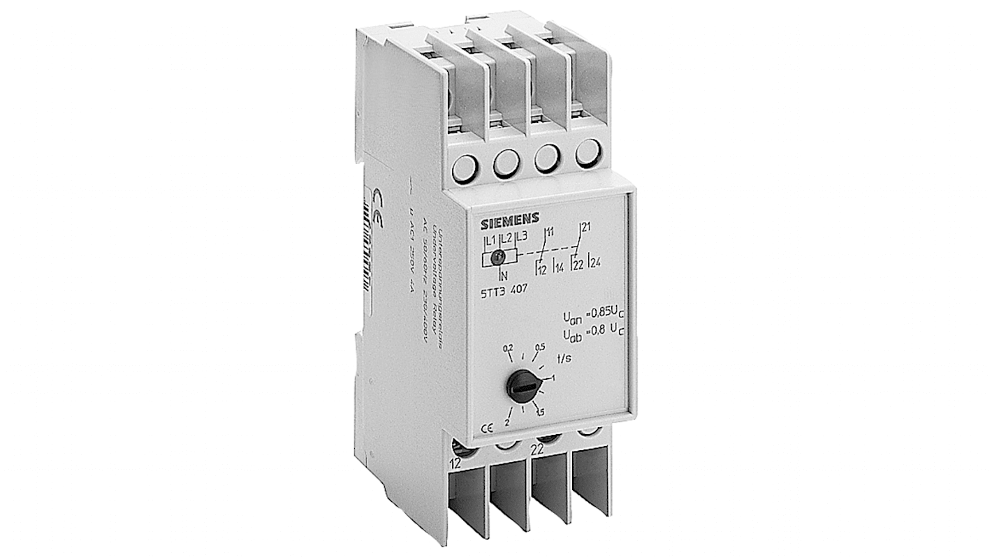 Relé de supervisión de Tensión Siemens, DPDT, 1, 3 fases