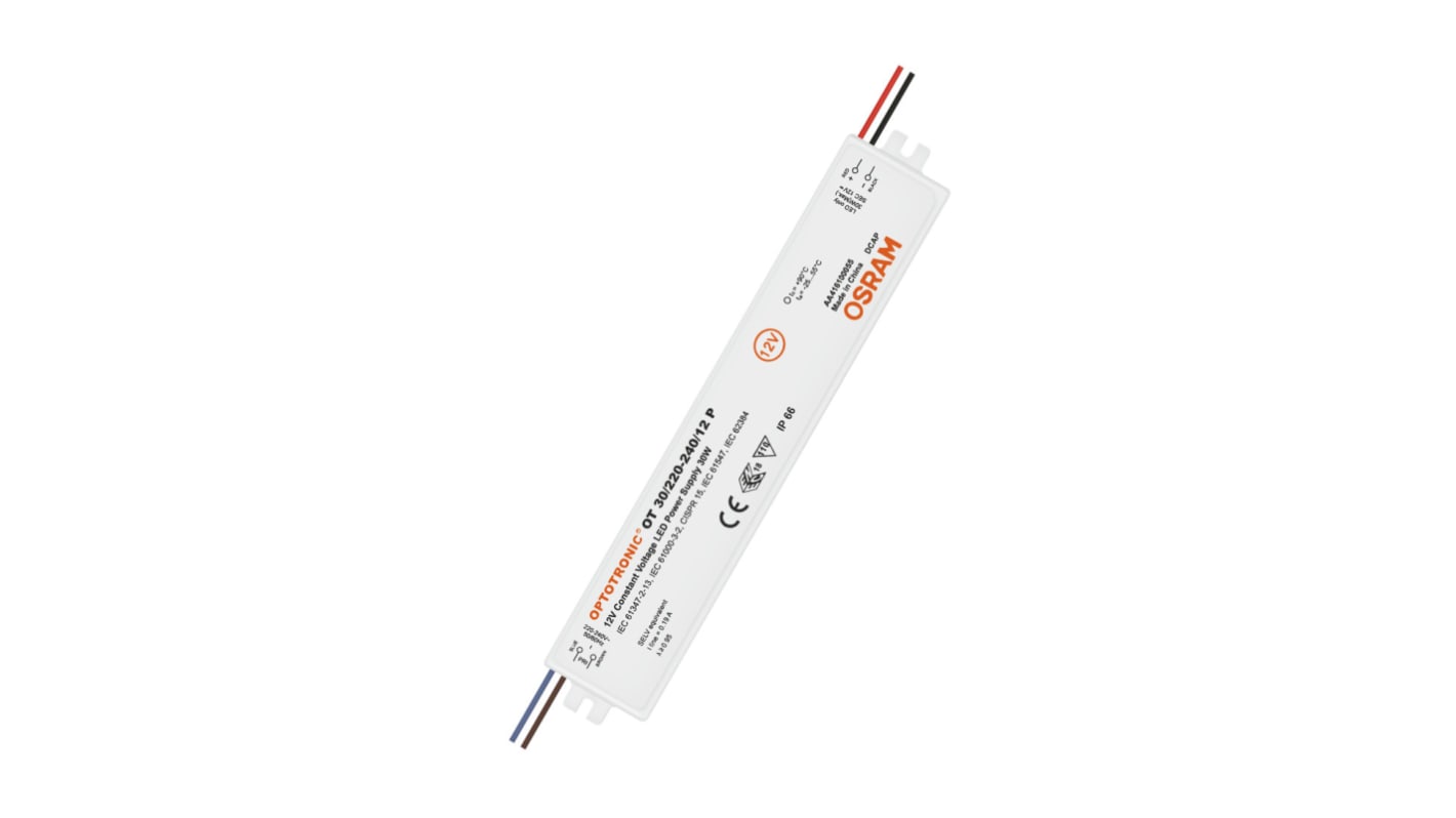 Driver LED tensión constante Osram, IN: 220-240 V, OUT: 12.5V, 2.5A, 30W