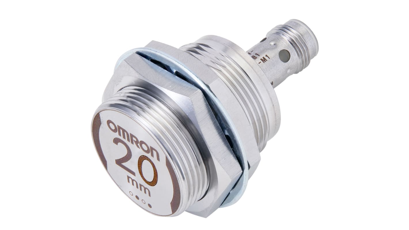 Omron Inductive Barrel-Style Proximity Sensor, M30 x 1.5, 20 mm Detection, NPN Output
