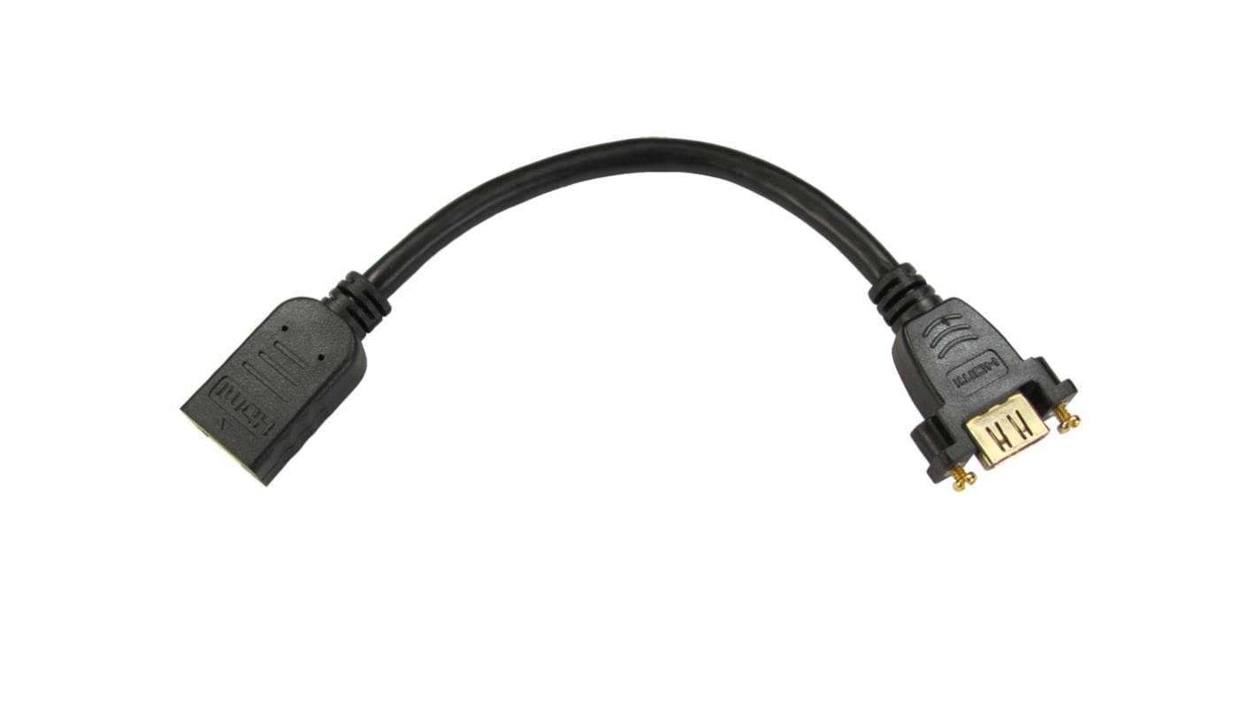 RS PRO 4K Female HDMI to Female HDMI  Cable, 90cm