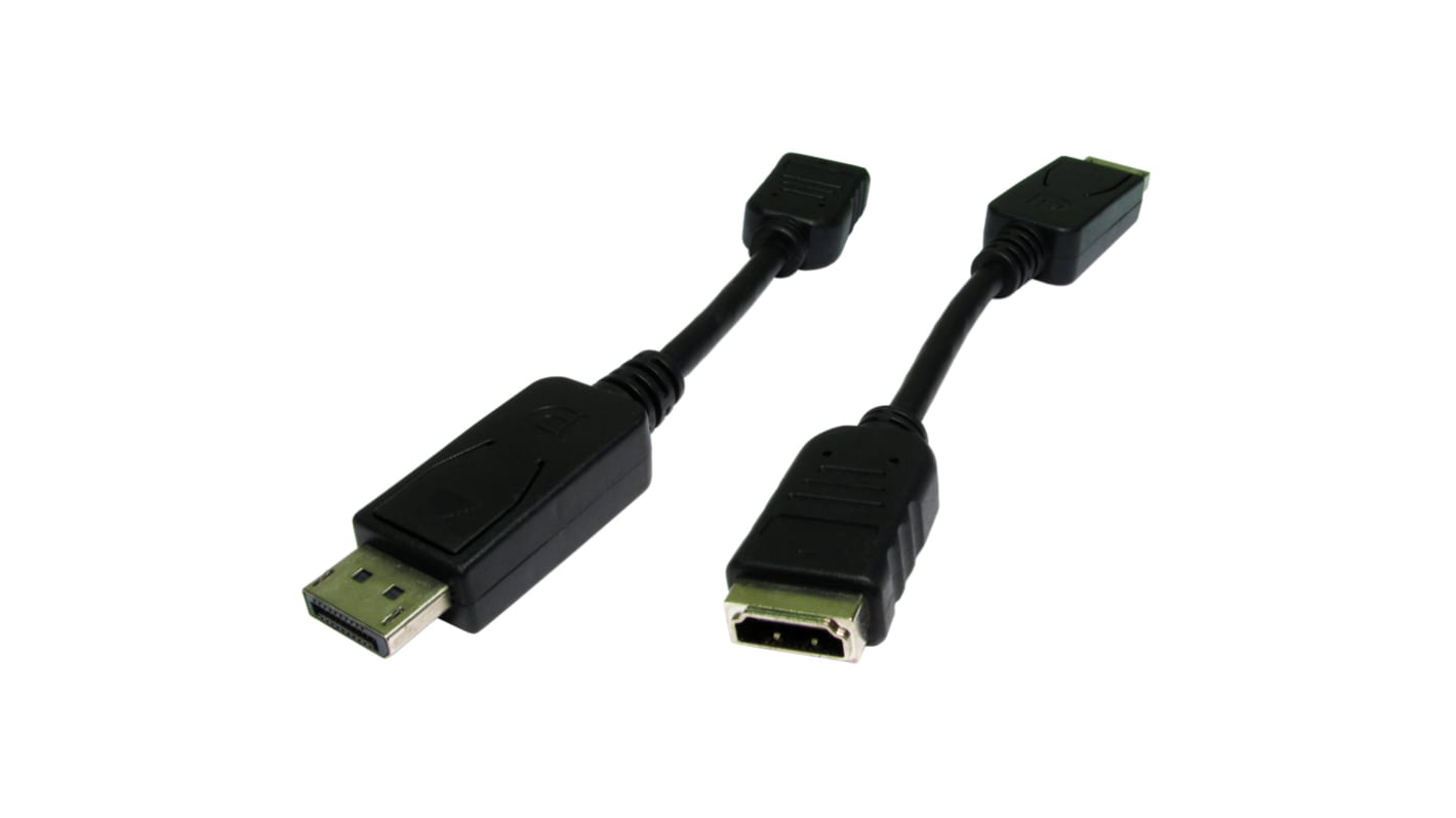 RS PRO Male DisplayPort to Female HDMI  Cable, 4K, 150mm