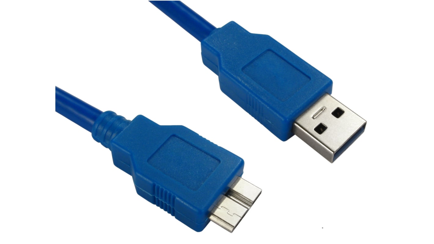 RS PRO USB 3.0 Cable, Male USB A to Male Micro USB B  Cable, 2m