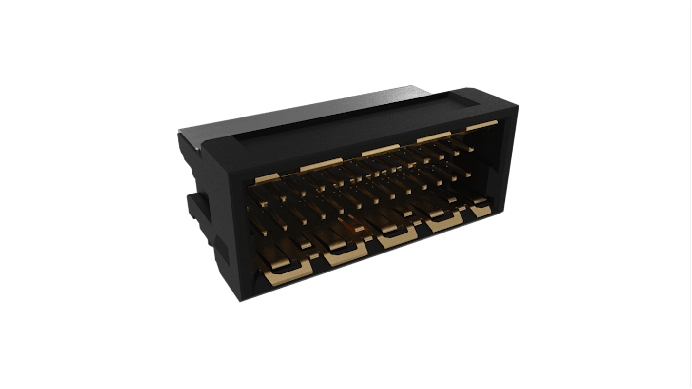 Amphenol Communications Solutions Minitek Microspeed Series Right Angle Surface Mount PCB Header, 26 Contact(s), 1.0mm