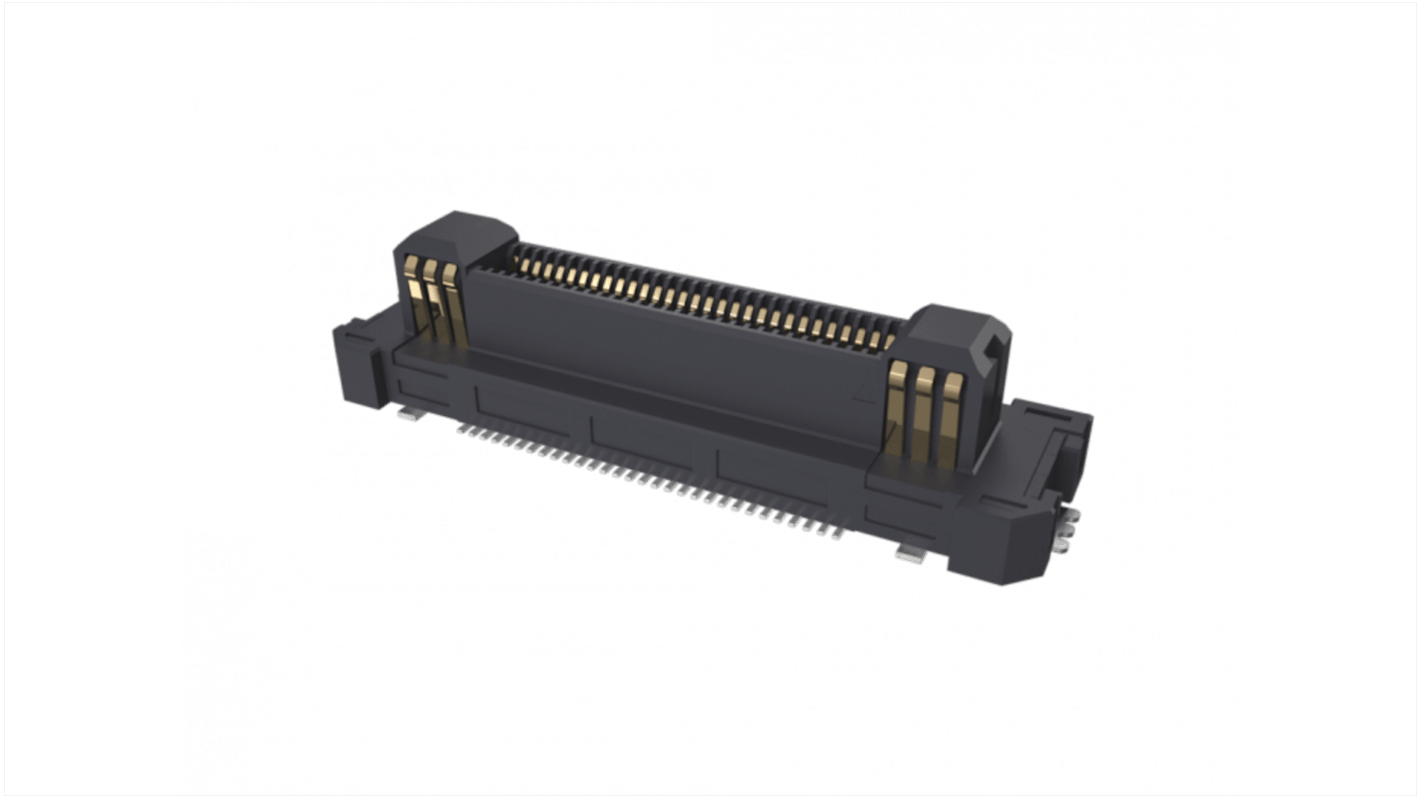 Amphenol Communications Solutions B324 Series Surface Mount PCB Header, 60 Contact(s), 0.5mm Pitch, 2 Row(s), Shrouded