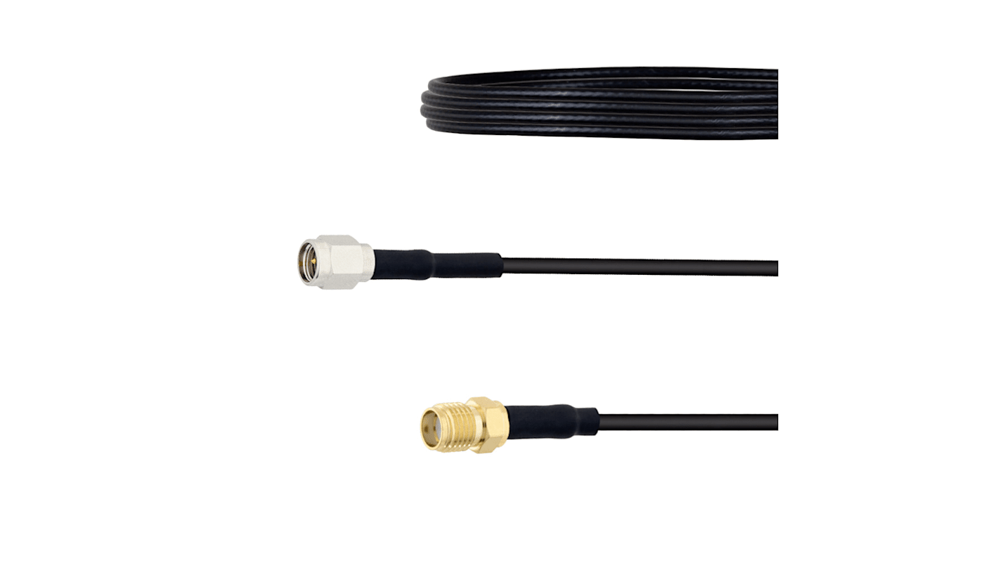 MCGILL MICROWAVE SYSTEMS LTD Female SMA to Male SMA Coaxial Cable, 400mm, LMR-100 Coaxial, Terminated